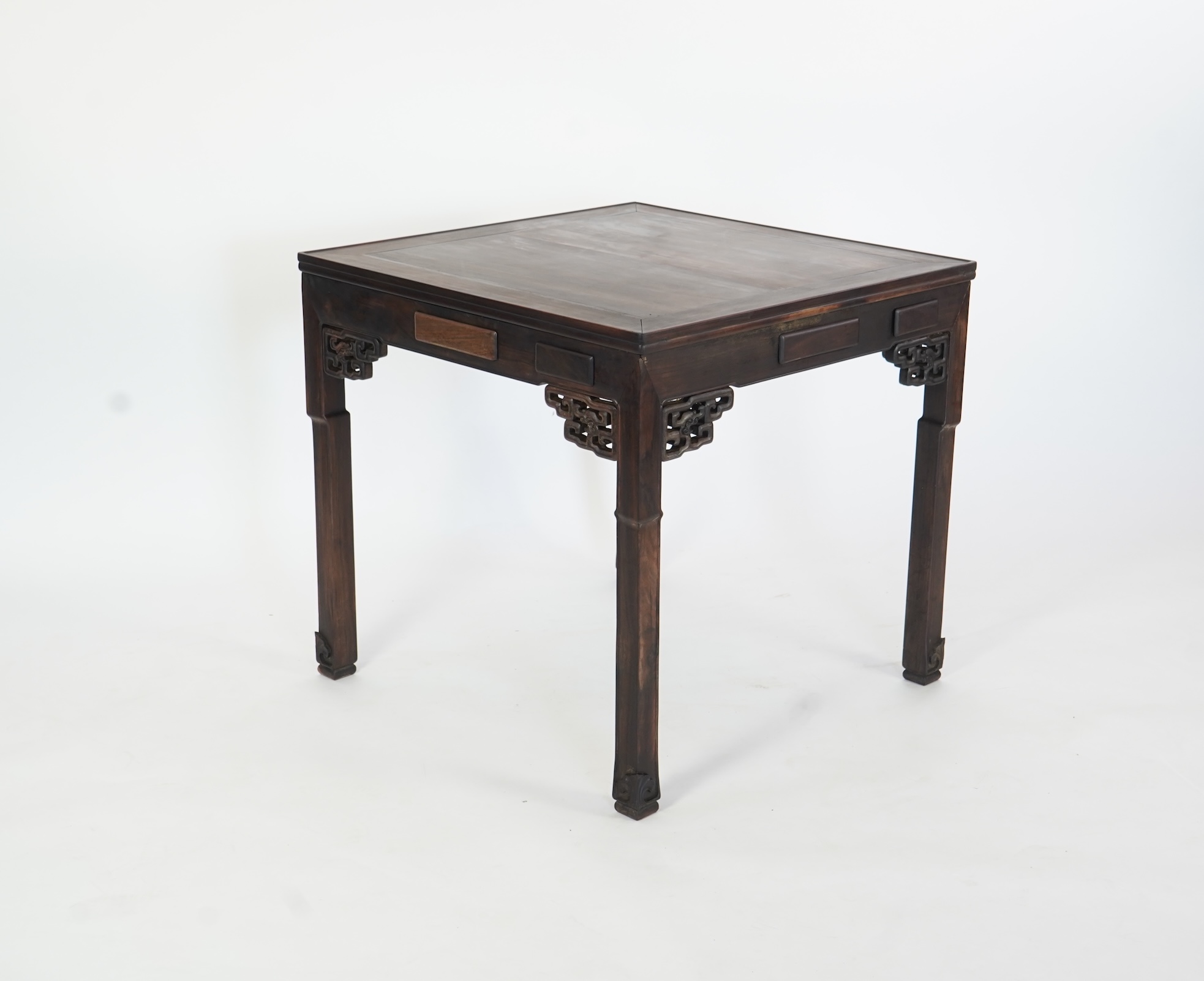 A Chinese hongmu square mahjong table, early 20th century